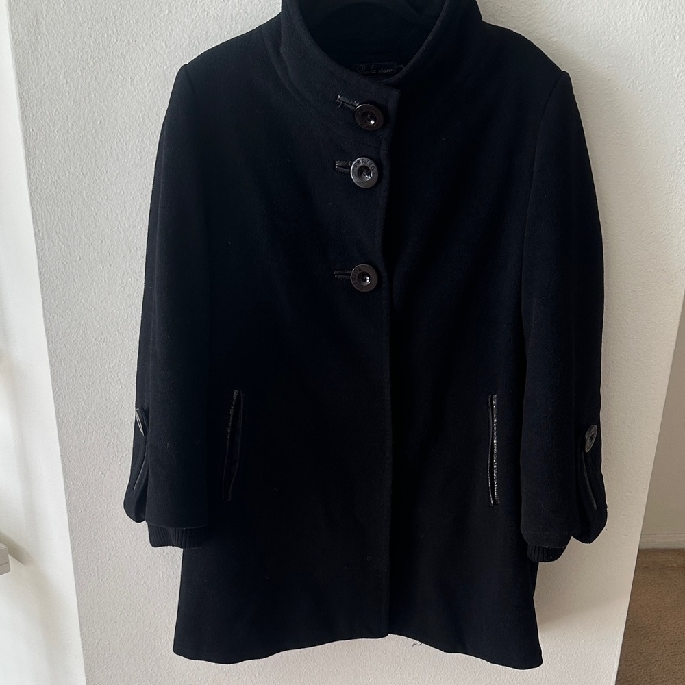 Chic Black Women's Pea Coat